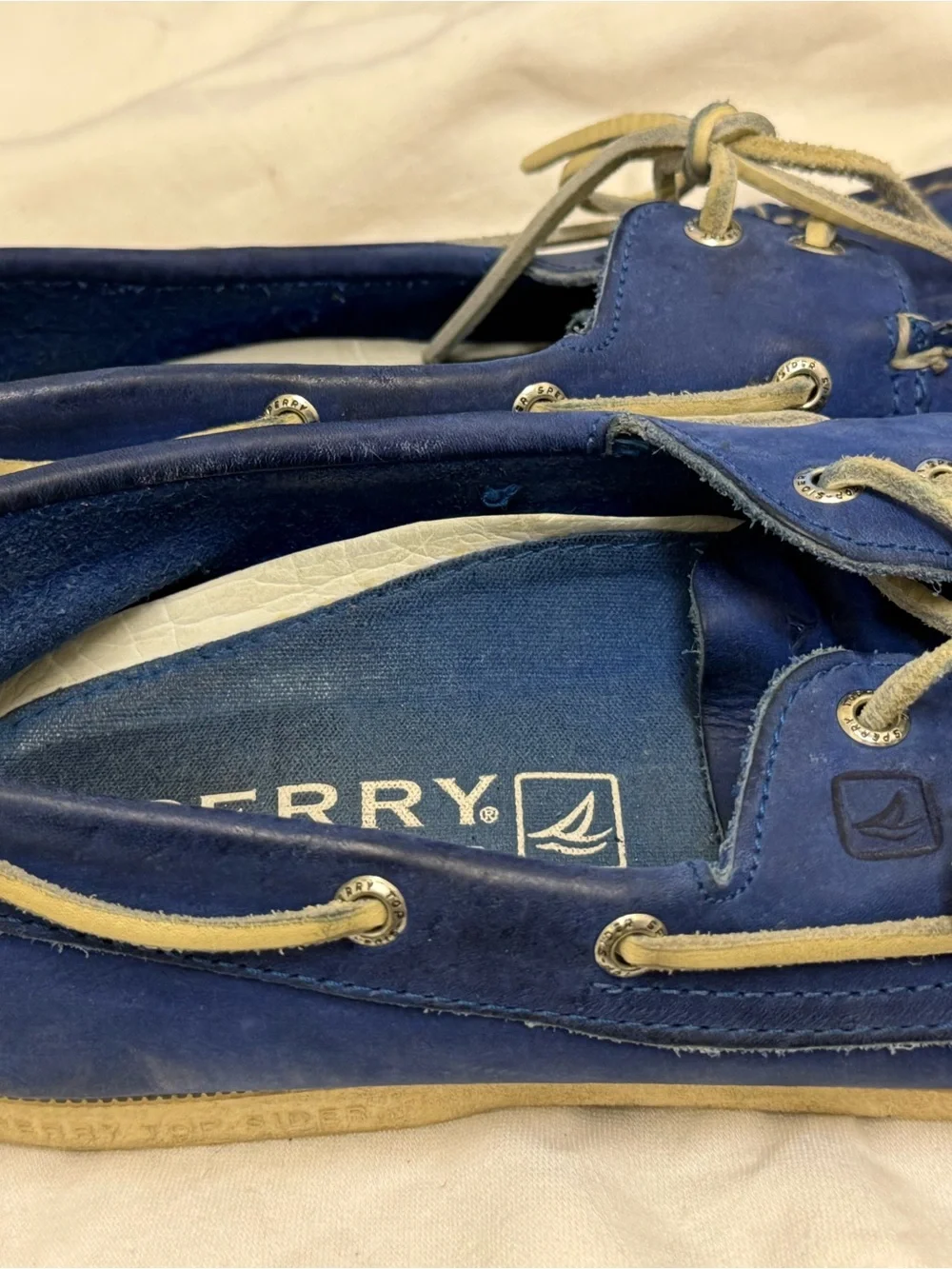 Sperry A/O 2-Eye Royal Blue Leather Boat Shoes Men’s 11⁠